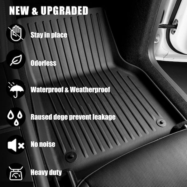 All Weather Floor Mats 21 in. W x 0.15 in. H Plastic Car Floor Mat