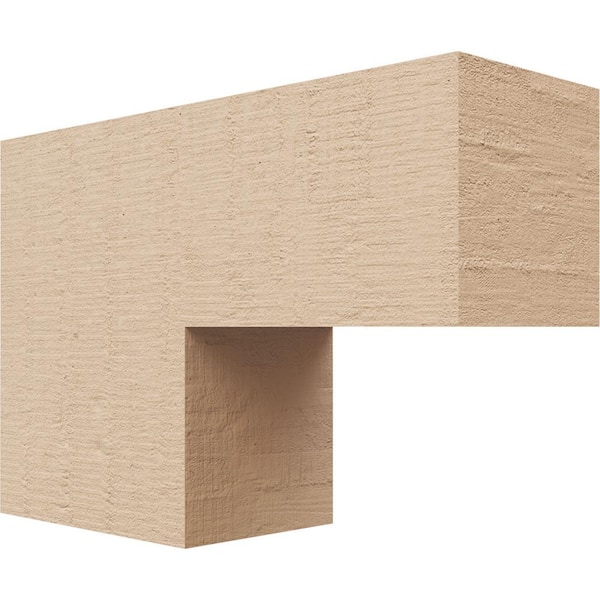 Ekena Millwork 3 in. x 6 in. x 9 in. Classic Chapel Hill Rough Cedar Woodgrain TimberThane Corbel, Primed Tan
