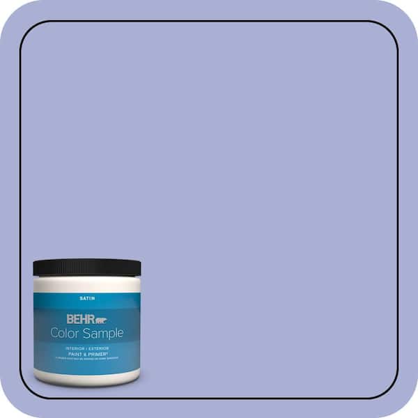 BEHR PREMIUM PLUS 8 oz. #MQ4-30 Lavender Wash Satin Enamel Interior/Exterior Paint & Primer Color Sample