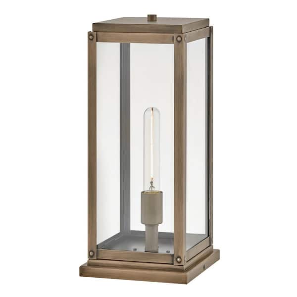 HINKLEY Max 1-Light Burnished Bronze Aluminum Weather Resistant Pier Mount Light with No Bulbs Included