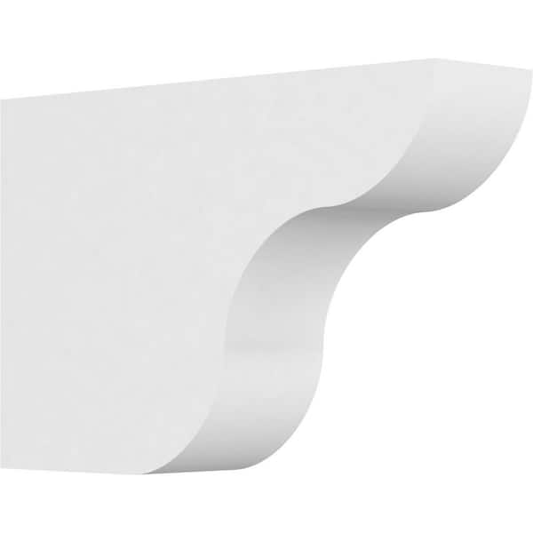 Ekena Millwork 3 in. x 8 in. x 12 in. Standard Carmel Architectural Grade PVC Rafter Tail Brace