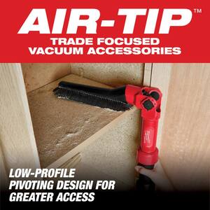 AIR-TIP 1-1/4 in. - 2-1/2 in. Low-Profile Pivoting Brush Wet/Dry Shop Vacuum Attachment (1-Piece)