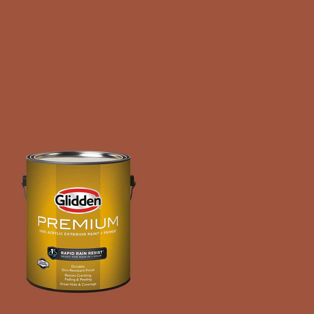 Glidden Premium 1 gal. Ancient Copper PPG1063-7 Flat Exterior