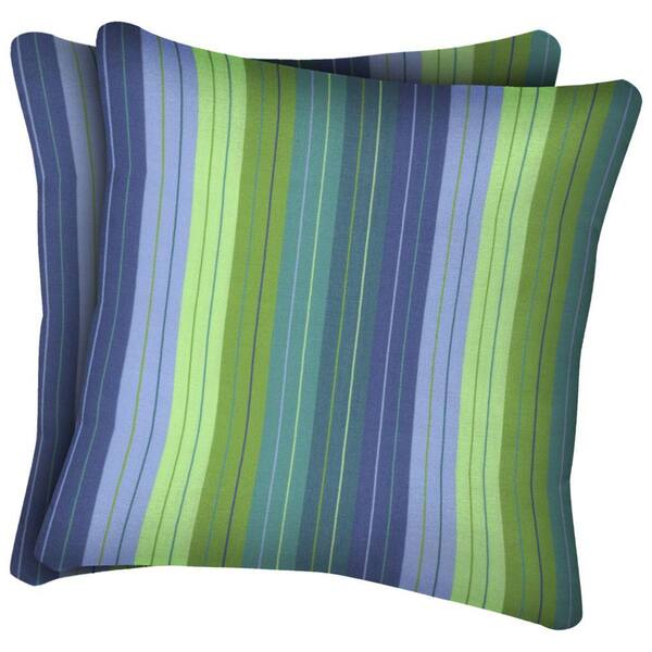 Arden Sunbrella Seaside Seville Square Outdoor Throw Pillow-DISCONTINUED