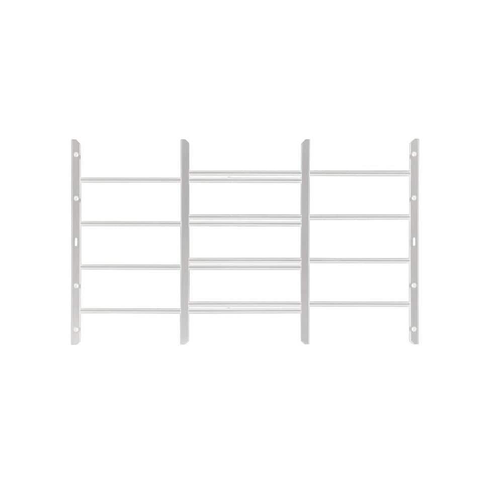 Grisham AWG Adjustable Width 4-Bar Window Guard, White