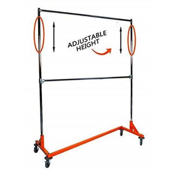 Only Hangers Orange Steel Clothes Rack 65 in. W x 9 in. H