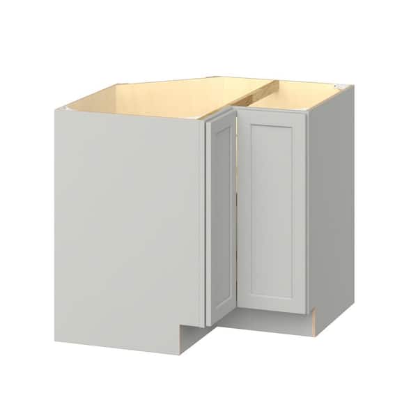Emerson Whisper Gray Wooden Lazy Susan Base Corner Ready to Assemble Kitchen Cabinet (36 in. W x 34.5 in. H x 36 in. D)