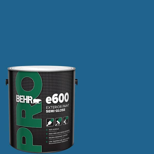 BEHR PRO 1 gal. #MQ5-57 Traditional Blue Semi-Gloss Exterior Paint