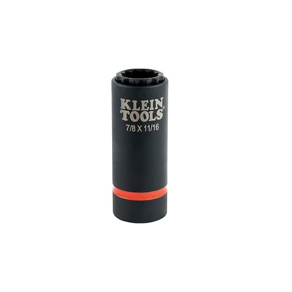 Klein Tools 2-in-1 Impact Socket, 12-Point, 7/8 and 11/16-Inch
