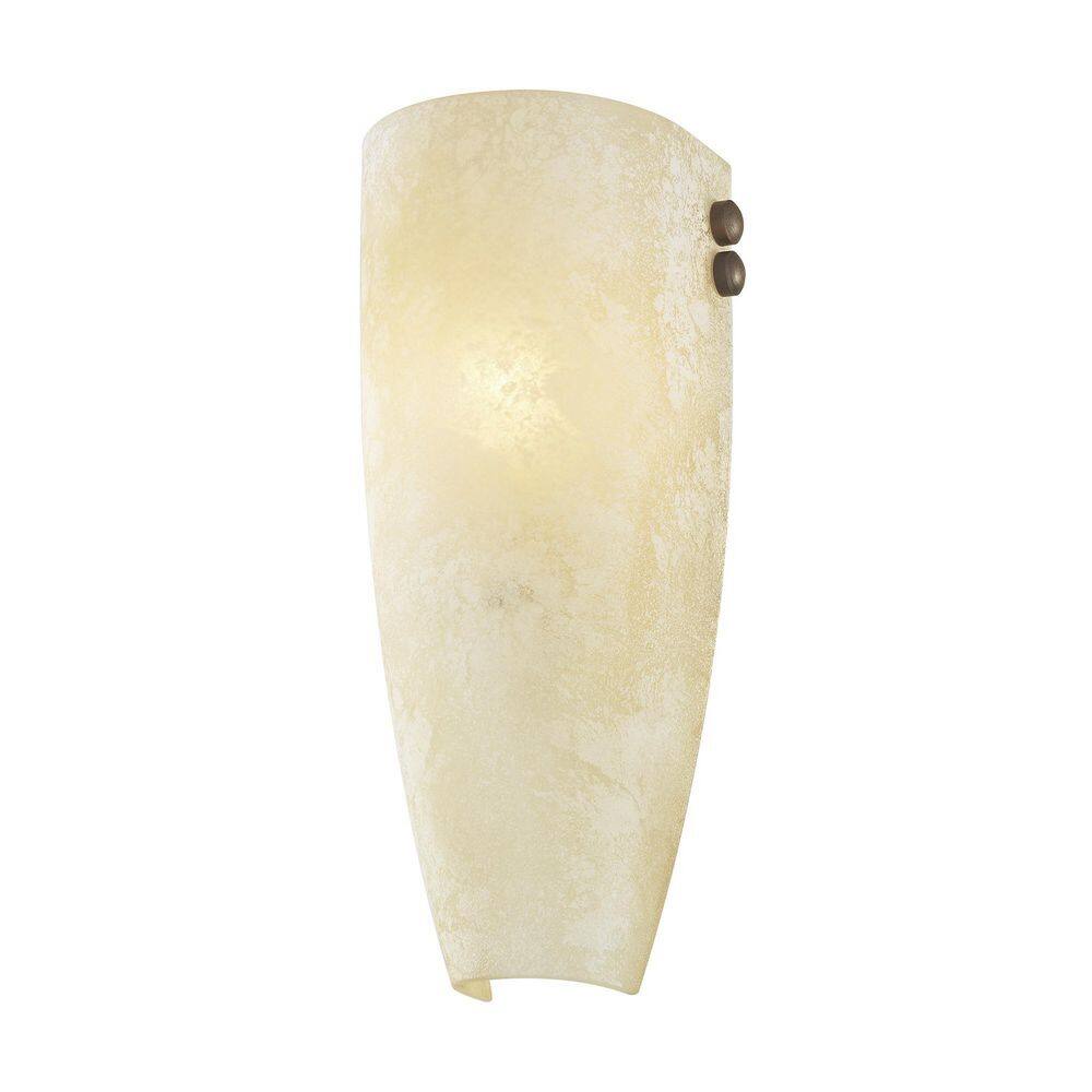 Imperial Bronze 12'' Wall Sconce with Scavo Glass