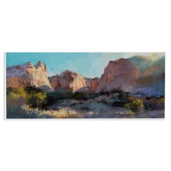 Stupell Industries Desert Cliffs Valley by Christine Debrosky Unframed Nature Graphic Art Print 7 in. x 17 in.