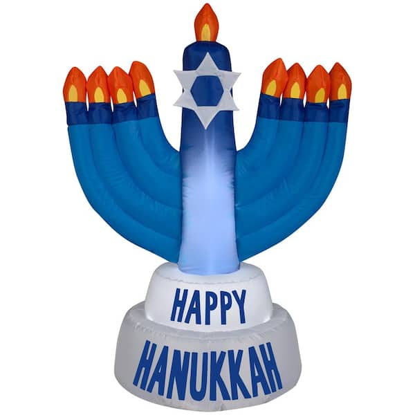 Gemmy 31.50 in. D x 21.65 in. W x 42.13 in. H Inflatable Outdoor Hanukkah Candles