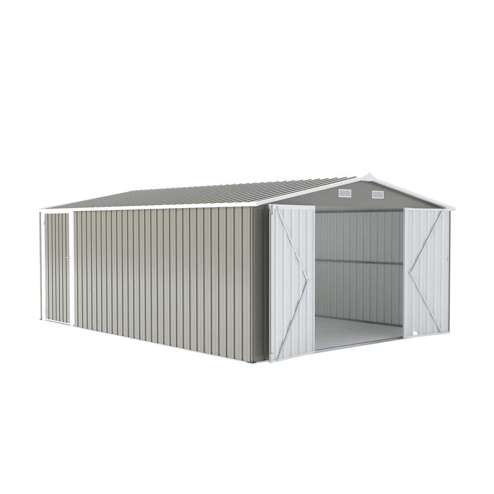 10 ft.W x 14 ft.D Metal Outdoor Storage Shed, with 3 Lockable Doors,4 Air Vents & Sloped Roof,140 sq. ft. price history on PriceWatchPro