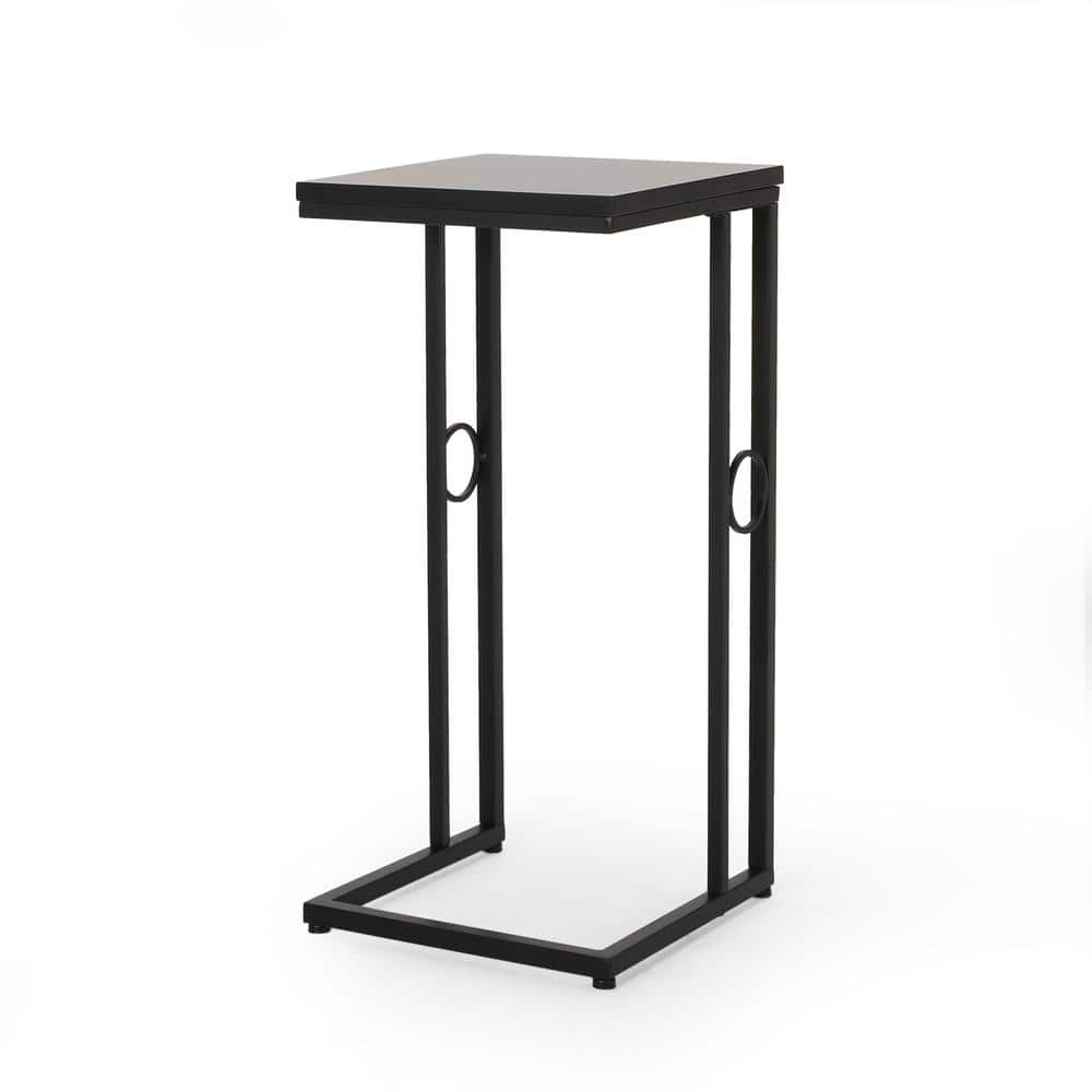 Noble House Yahir Indoor 28.50 inch C-Table (Set of 2), Black