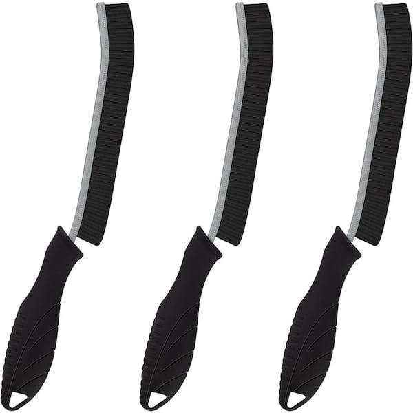 3 Pcs Hard Bristle Crevice Grout Scrub Brush for Tile Grout Gap Cleaning Tools for Bathroom Kitchen Window Track