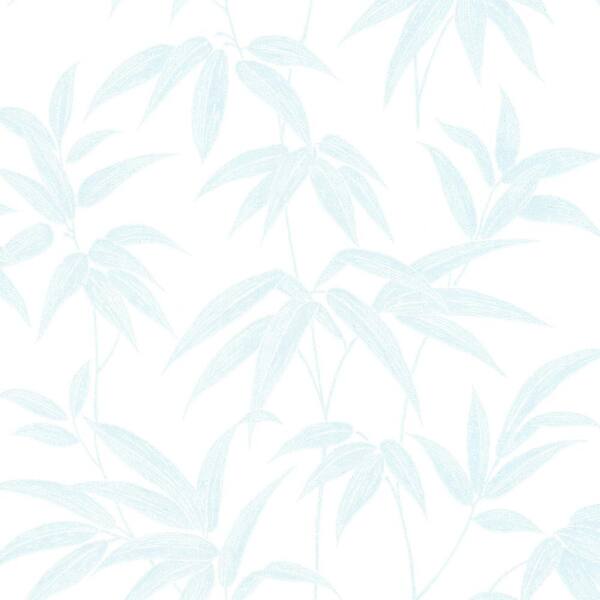 Sandudd Sasa Blue Bamboo Leaf Wallpaper