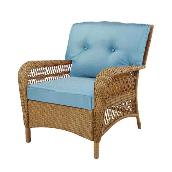 Washed Blue Replacement Cushion for Martha Stewart Charlottetown Outdoor Chair 