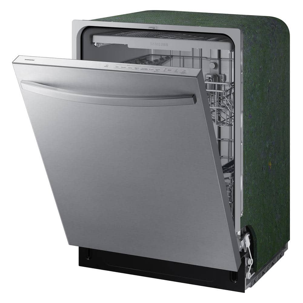 24" Stainless Steel Built-in Top Control Dishwasher with Adjustable Rack