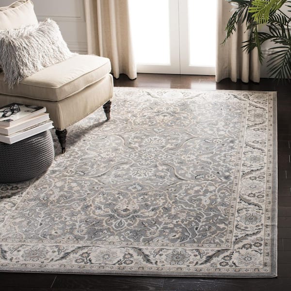 Isabella Gray/Dark Gray 8 ft. x 10 ft. Geometric Area Rug