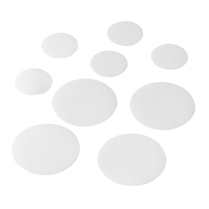 Non Slip Tub Tread Circles in White in (10-Pack)