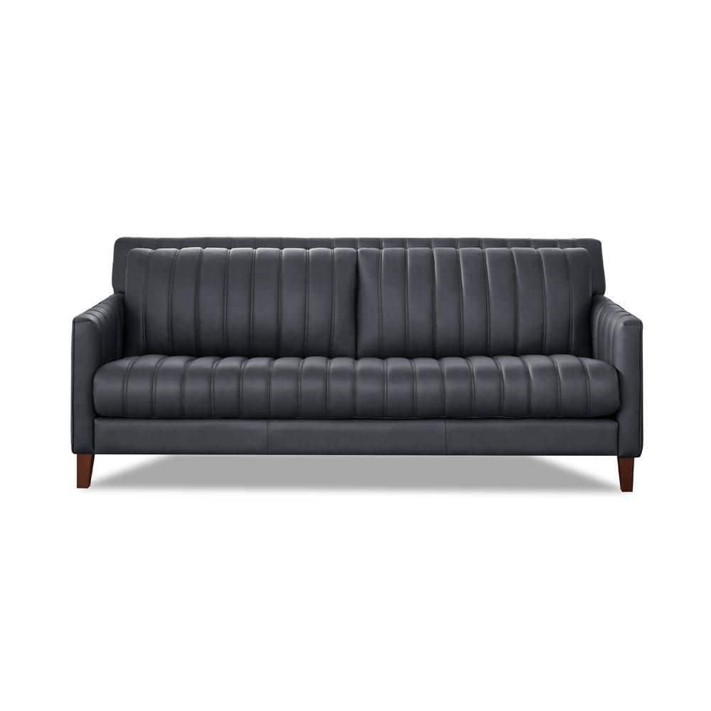 Hydeline Ennis 84 in. W Square Arms Top Grain Leather Lawson Straight 3