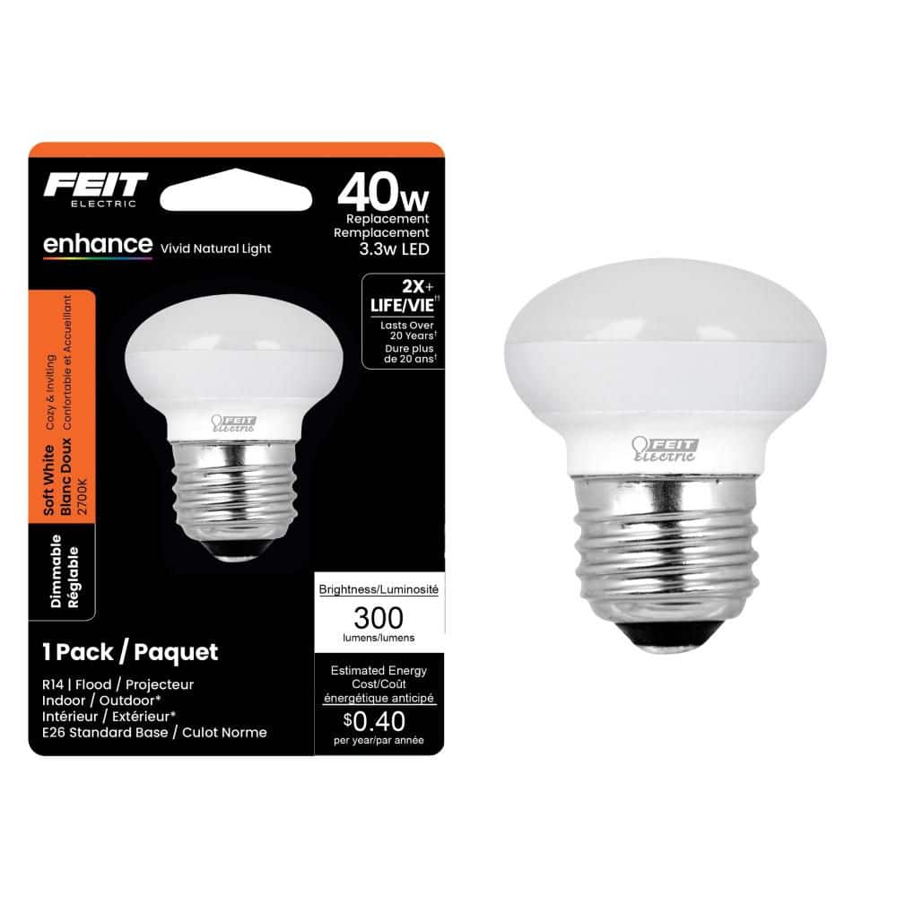 Feit Electric 40-Watt Equivalent R14 Dimmable CEC 90+ CRI Indoor