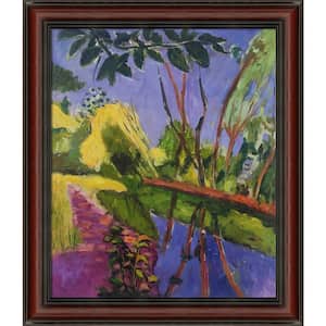 The Riverbank by Henri Matisse Grecian Wine Framed Abstract Oil Painting Art Print 25 in. x 29 in.