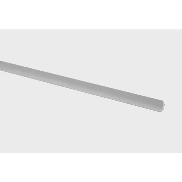 Novoescocia 4 Mini Matt Silver 7/16 in. x 98-1/2 in. Aluminum Tile Edging Trim