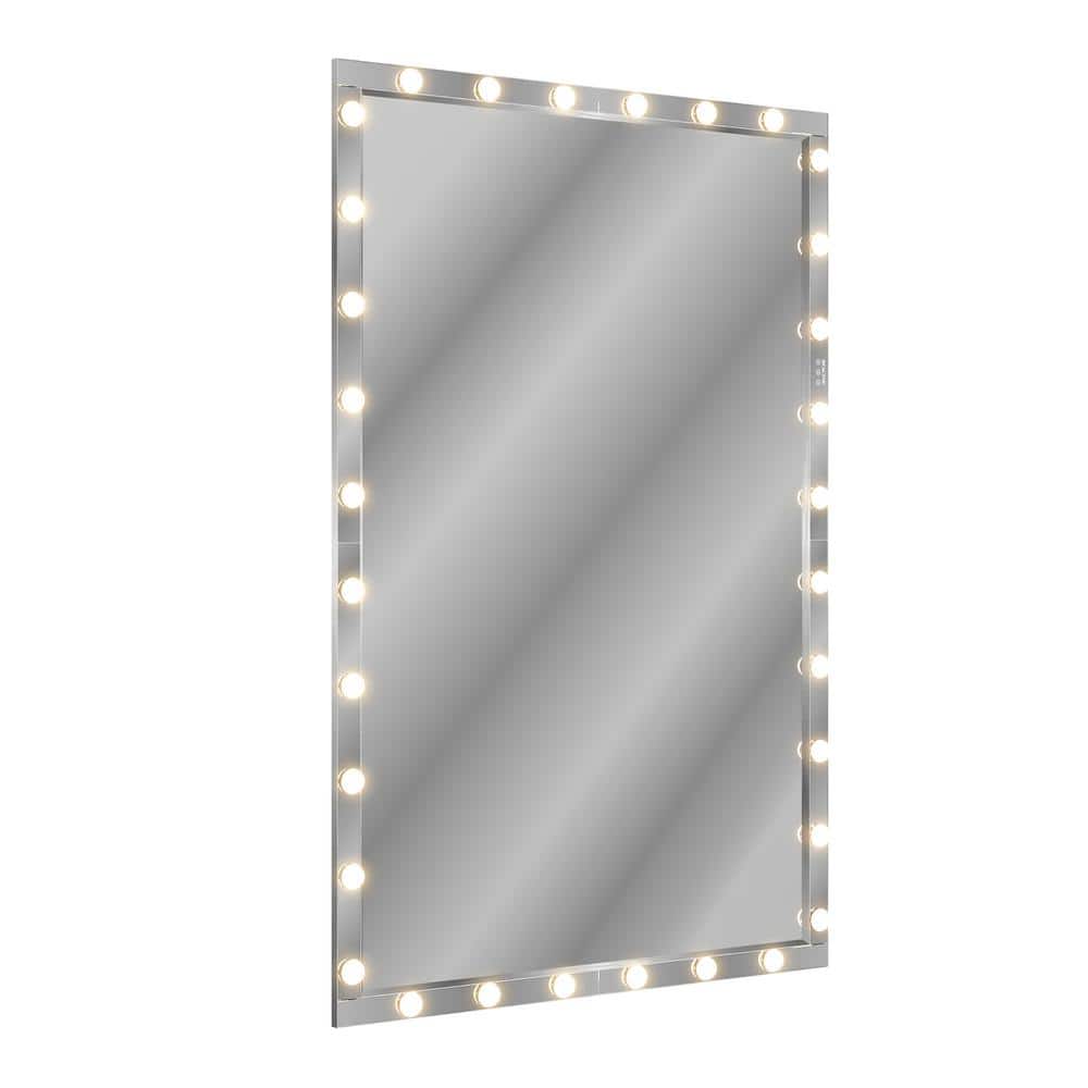 48 in. W x 72 in. H Rectangular Aluminum Framed LED Wall Bathroom Vanity Mirror in Silver price history on PriceWatchPro