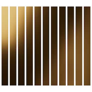 Adjustable Slat Wall 1/8 in. T x 4 ft. W x 4 ft. L Gold Mirror Acrylic Decorative Wall Paneling (11-Pack)
