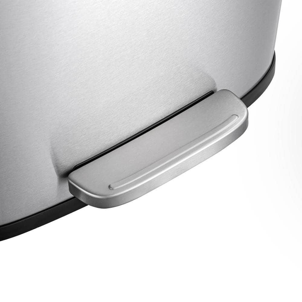 Qualiazero 13 Gal. Stainless Steel Kitchen Trashcan, Step-on, Rectangle QZ10002
