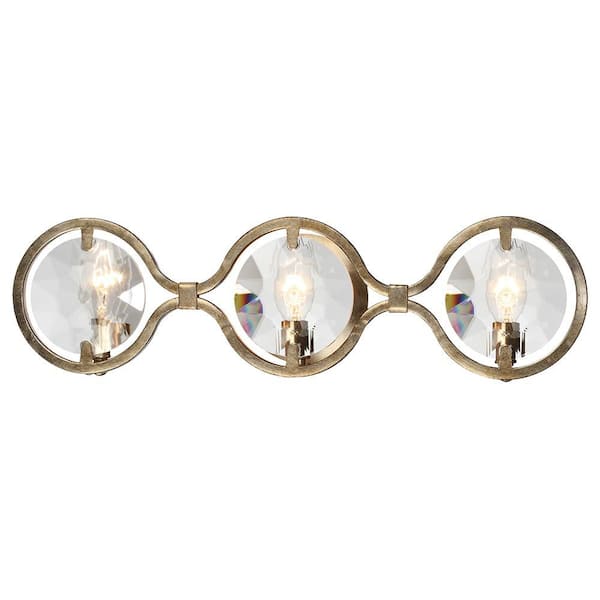 Crystorama Quincy 3-Light Distressed Twilight Vanity Light