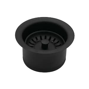4-1/4 in. Brass Extra-Deep Disposal Flange and Stopper for Disposal in Matte Black