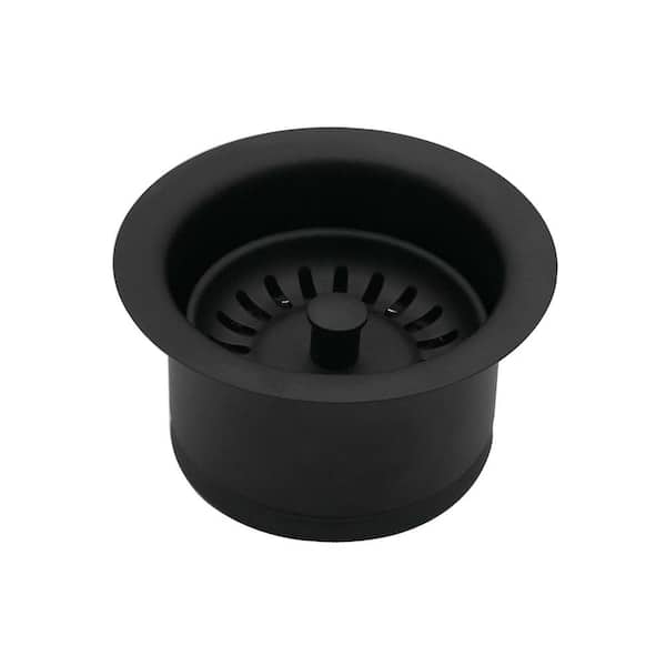Kitchen Sink Flange and Strainer in Black Stainless 72010-KS