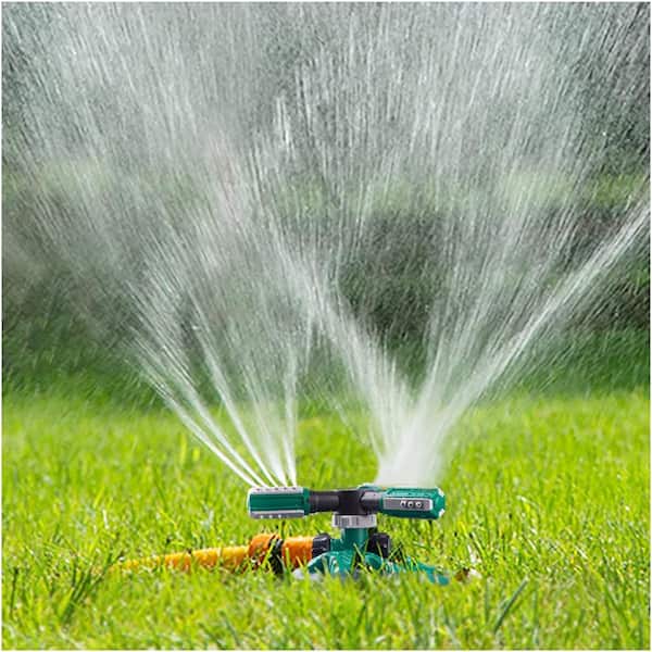 Garden Sprinkler Upgrade Automatic 360-Degree Rotating Irrigation Sprinkler  System for Yard Garden, Green B086HK1BH9 - The Home Depot