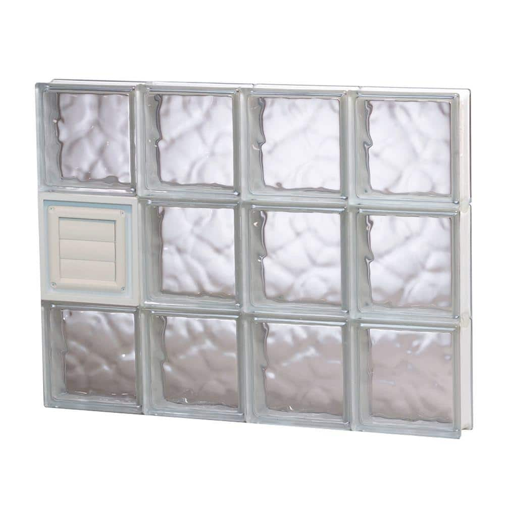 Clearly Secure 31 in. x 23.25 in. x 3.125 in. Frameless Wave Pattern ...