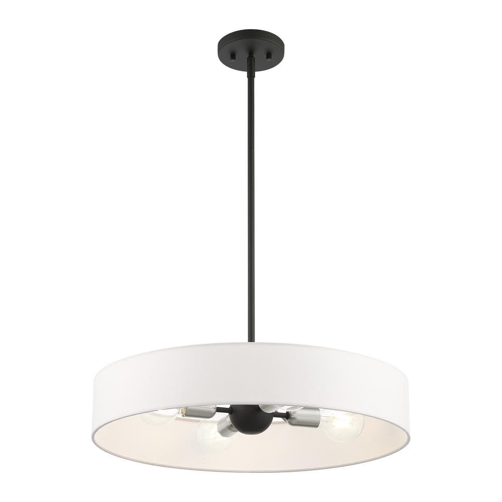 Venlo Elegance 4-Light Indoor/Outdoor Drum Pendant with Crystal Accents