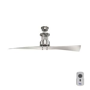 Spades 56 in. Indoor Brushed Nickel Modern Ceiling Fan with Remote