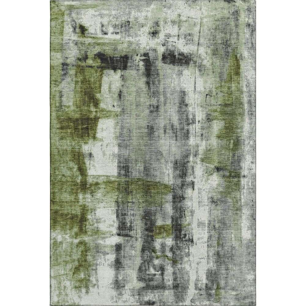 Addison Rugs Mayfield Premium Machine Washable Abstract AMF1982 Olive 3 ...