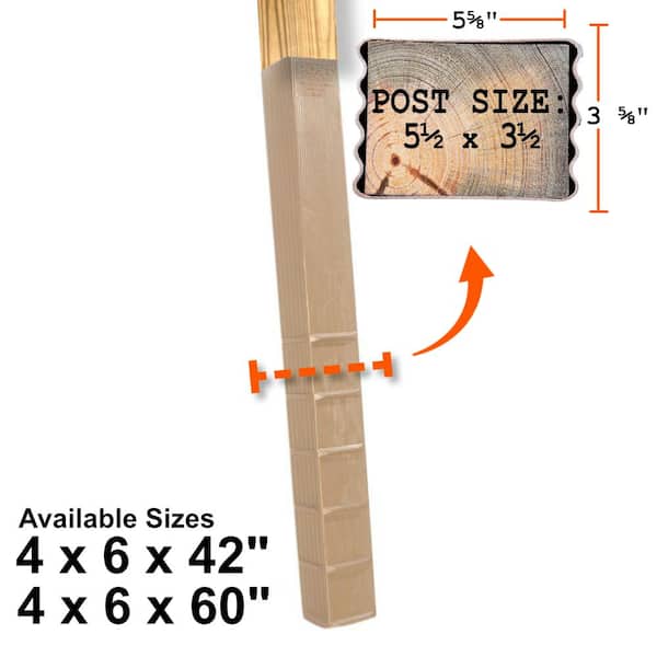 4 in. x 6 in. x 60 in. In-Ground Fence Post Decay Protection