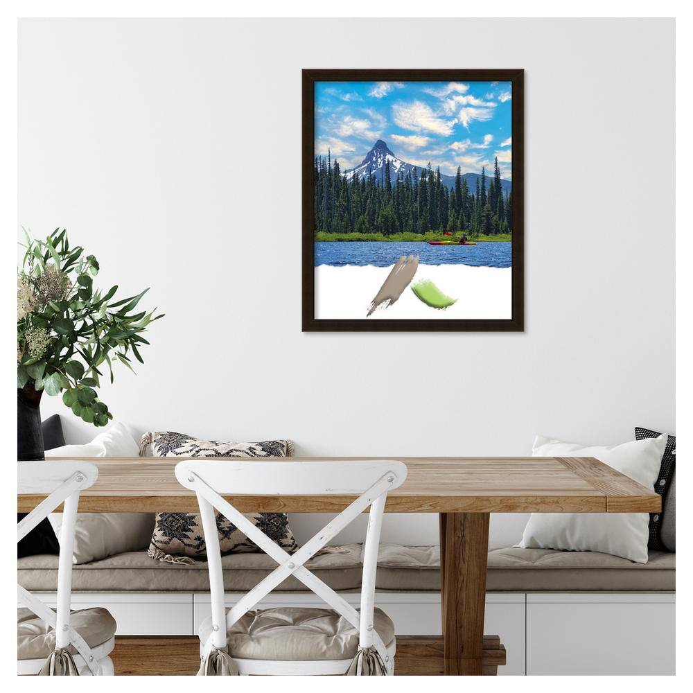 Espresso Brown Satin Wood Single Photo Frame 26" x 22"