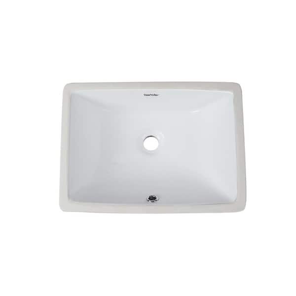 DEERVALLEY 18 in. x 13 in. Rectangular Undermount Bathroom Sink in
