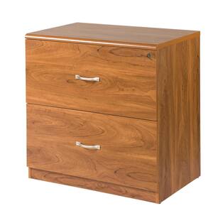 2-Drawer Brown Lateral File with Full Extention Ball bearing Drawer Glides