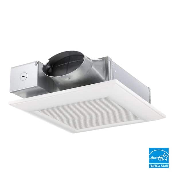 WhisperValue DC Pick-A-Flow 50, 80 or 100 CFM Ceiling or Wall Low Profile Housing Depth Energy Star Bath Exhaust Fan