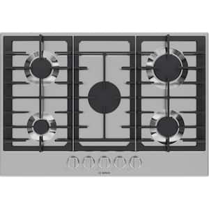 300 Series 30 in. Gas Cooktop in Stainless Steel with 5 Burners