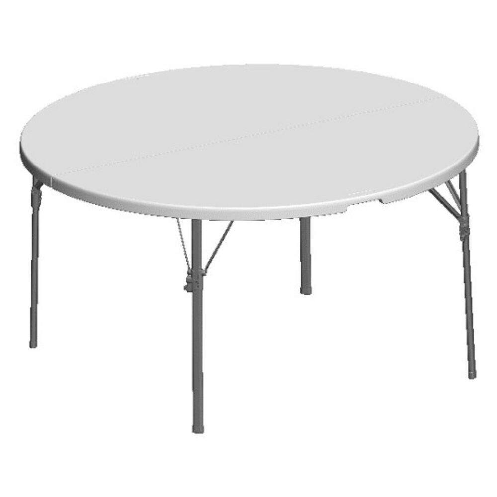 5 ft. White & Grey 4 leg  Round Plastic Dining Table, Seats 6 price history on PriceWatchPro