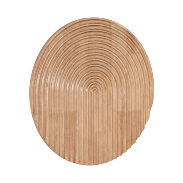 Furrow 24 in. x 24 in. Natural Wooden Wall Art Plaque