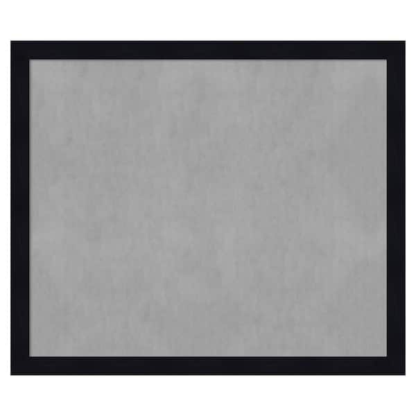 Amanti Art Shiplap Navy 52 in. x 44 in Framed Magnetic Board