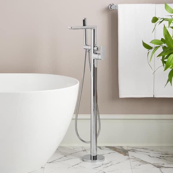 Berwyn Single-Handle Floor Mounted Roman Tub Faucet in. Chrome