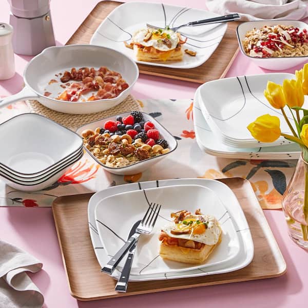 Corelle Simple Lines Vitrelle 6-Piece Contemporary Simple Lines